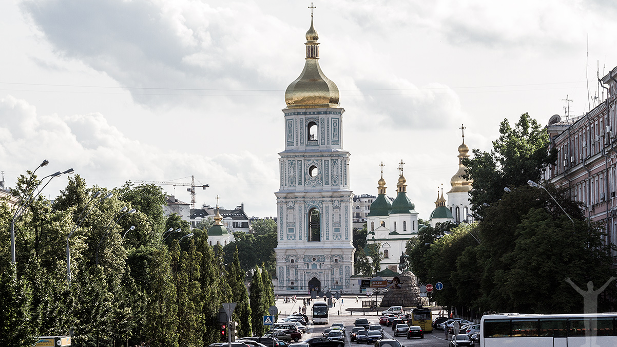 Putsade fasader i Kiev