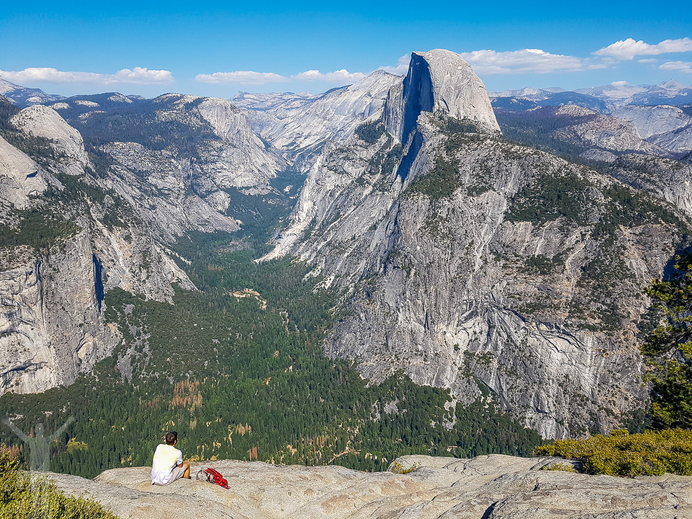 Half Dome och Yosemite Valley från Glacier Point
