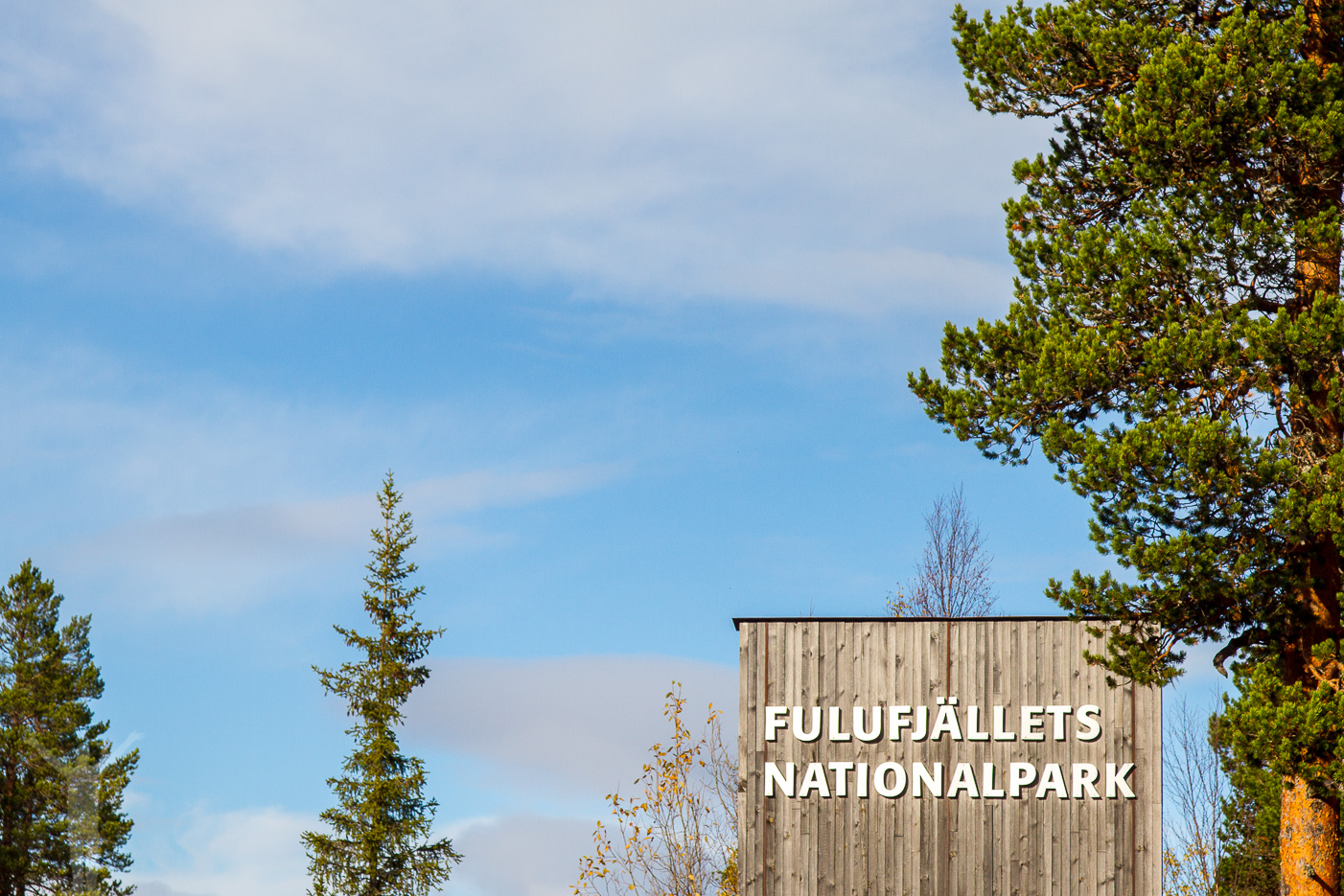 Entrén till Fulufjällets nationalpark