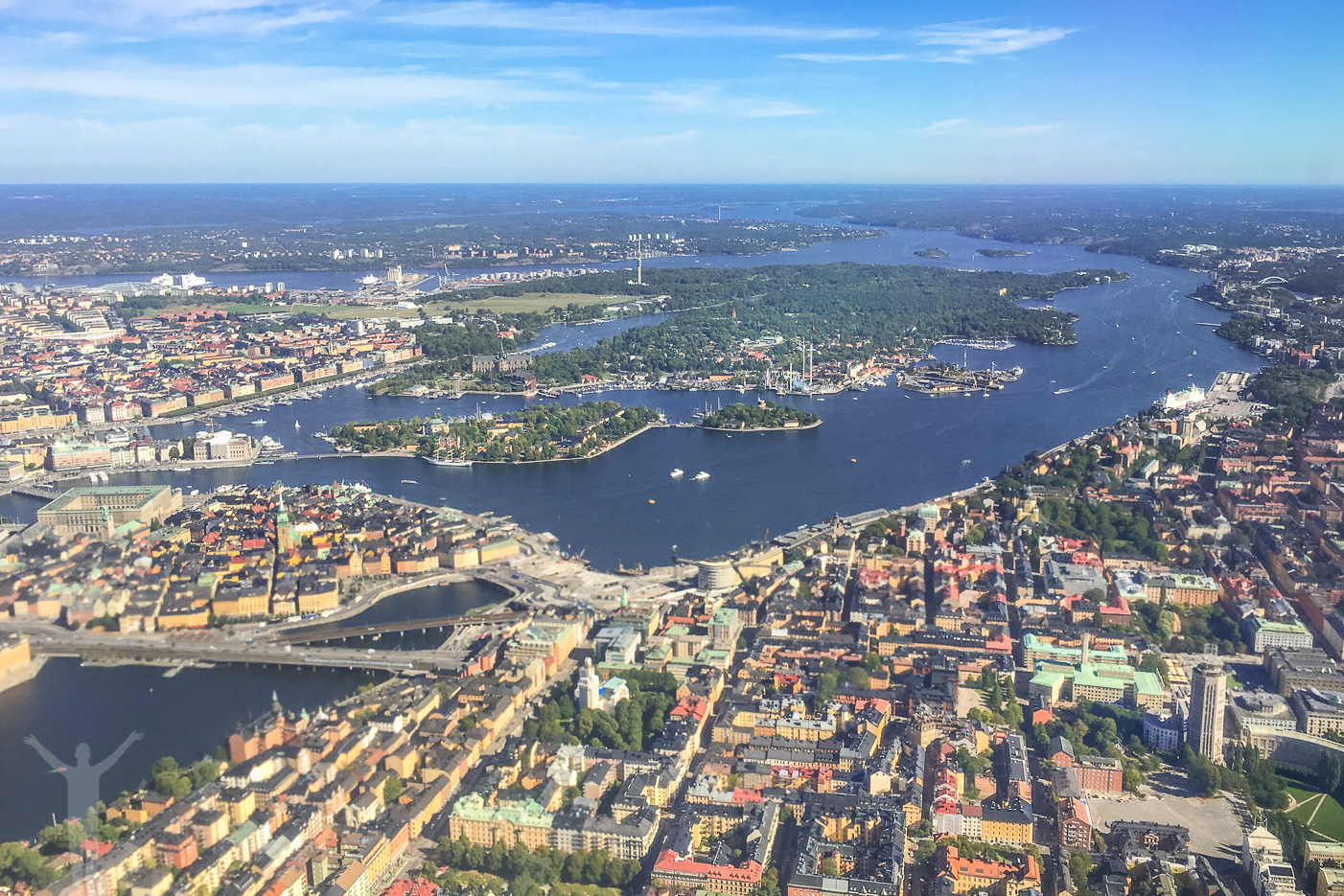 Flygfoto över Stockholm