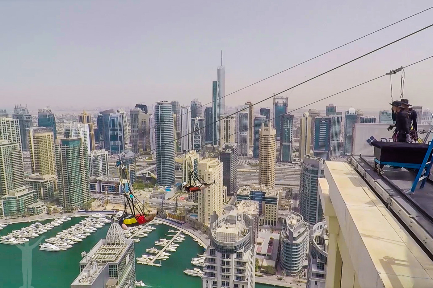 Zipline i Dubai Marina