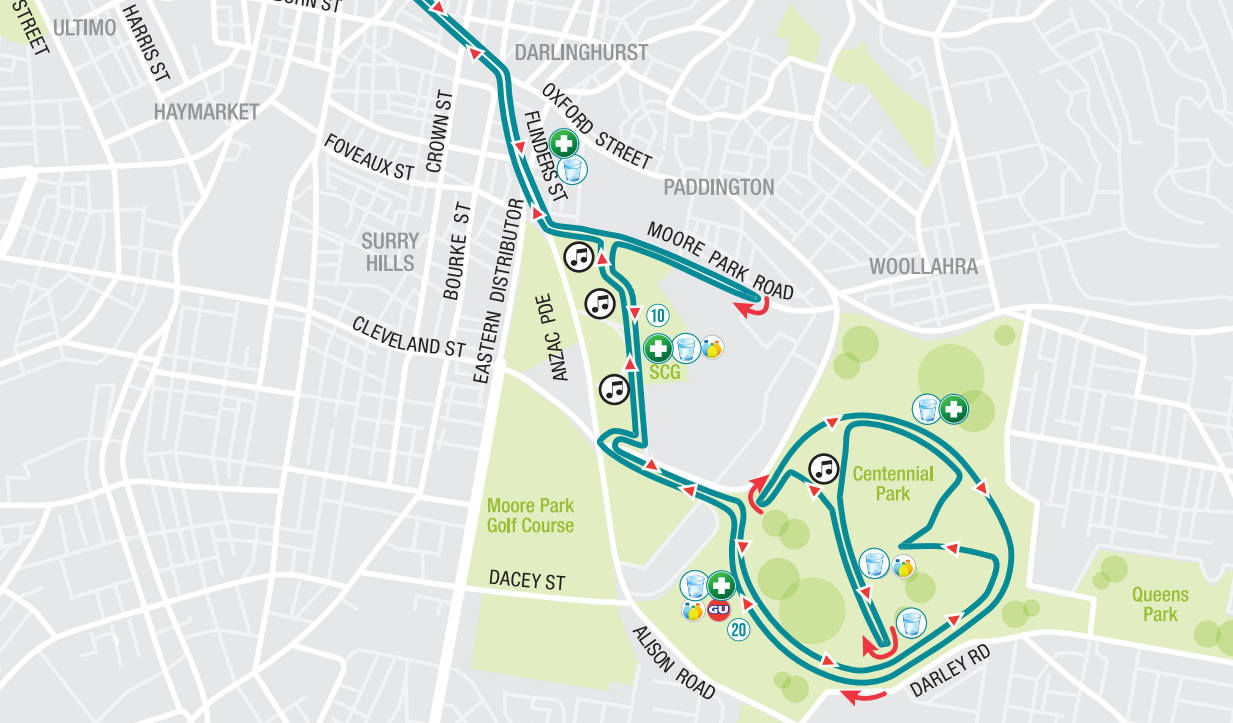 Flera vändpunkter i Sydney Marathon