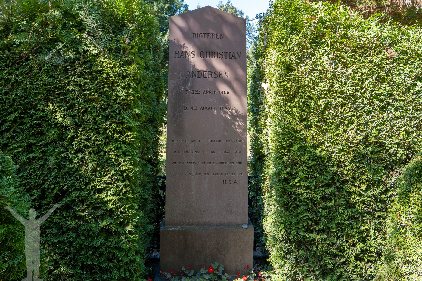 HC Andersens grav i Köpenhamn