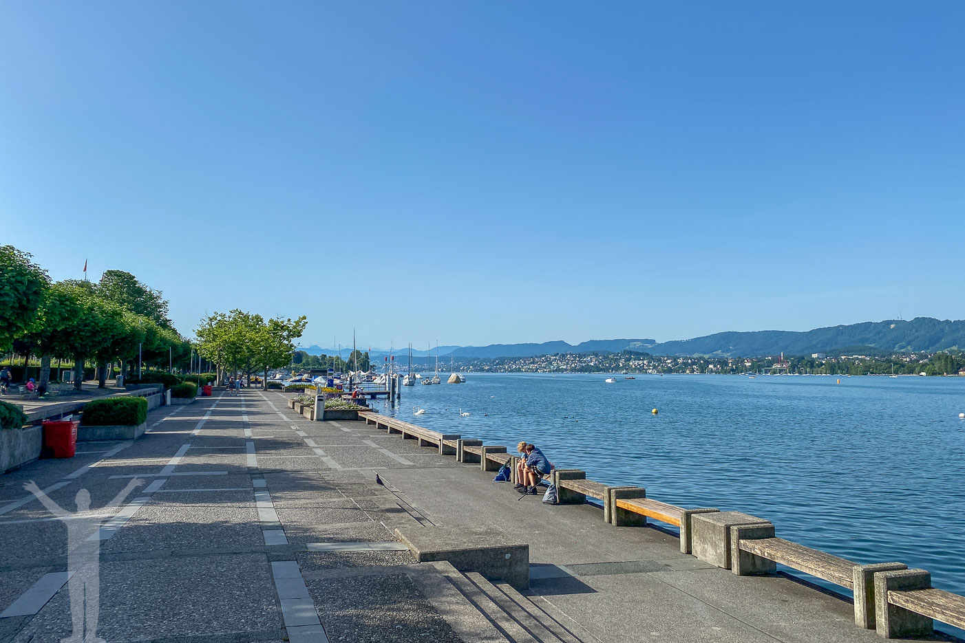 Strandpromenad i Zürich