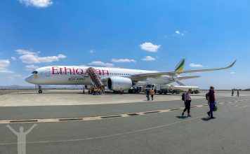 Ethiopian Airlines - ET815, ET-AVE på Kilimanjaro International Airport