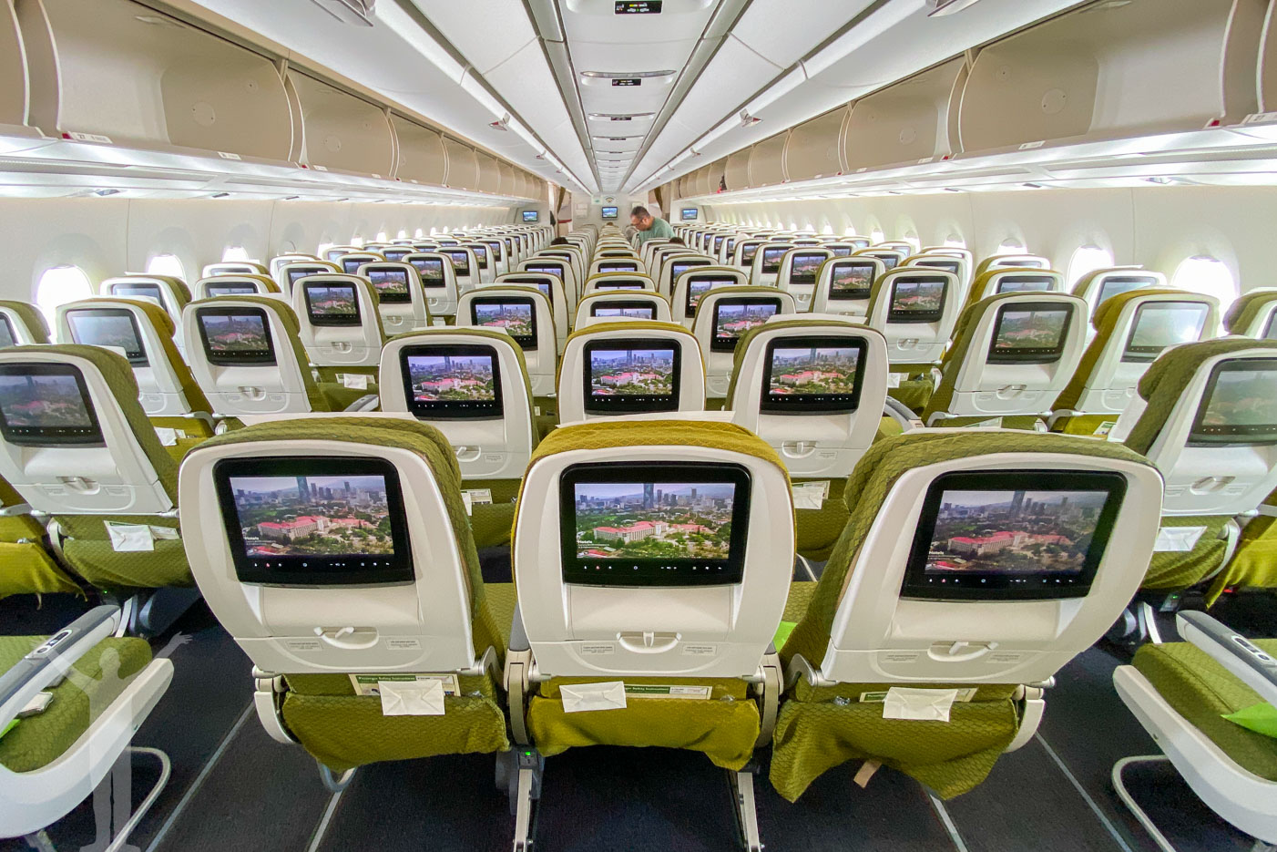 Ekonomiklass på A350 om man ska flyga med Ethiopian Airlines